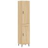 Aparador De Madera Contrachapada Roble Sonoma 34,5x34x180 Cm Vidaxl