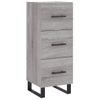 Aparador Alto Madera Contrachapada Gris Sonoma 34,5x34x180 Cm Vidaxl