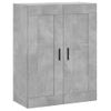 Aparador Alto Madera Contrachapada Gris Hormigón 69,5x34x180 Cm Vidaxl