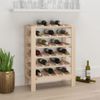 Botellero Madera Maciza De Pino 65x29x112 Cm Vidaxl