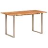 Mesa De Comedor Madera Maciza De Acacia 140x70x76 Cm Vidaxl