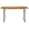 Mesa De Comedor Madera Maciza De Acacia 140x70x76 Cm Vidaxl