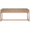 Banco De Terciopelo Beige 110x36x45 Cm Vidaxl