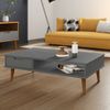 Mesa De Centro Molde Madera Maciza De Pino Gris 100x55x31 Cm Vidaxl