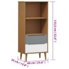 Librería Molde Madera Maciza De Pino Marrón 60x35x133,5 Cm Vidaxl