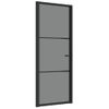 Puerta Interior Vidrio Egs Y Aluminio Negro 83x201,5 Cm Vidaxl