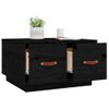 Mesa De Centro De Madera Maciza De Pino Negro 60x53x35 Cm Vidaxl