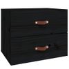 Mesitas De Noche De Pared 2 Uds Negro 50x36x40 Cm Vidaxl