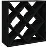 Botellero De Madera Maciza De Pino Negro 62x25x62 Cm Vidaxl