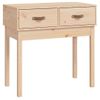 Mesa Consola Madera Maciza De Pino 76,5x40x75 Cm Vidaxl