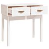 Mesa Consola De Madera Maciza De Pino Blanco 76,5x40x75 Cm Vidaxl