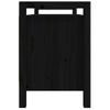 Banco De Recibidor Madera Maciza De Pino Negro 110x40x60 Cm Vidaxl