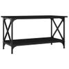 Mesa De Centro Madera Contrachapada Y Hierro Negro 80x45x45 Cm Vidaxl