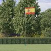 Mástil Y Bandera De España Aluminio 5,55 M Vidaxl