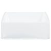 Lavabo Cuadrado De Cerámica Blanco 37x37x13 Cm Vidaxl