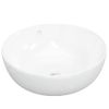 Lavabo Redondo Cerámica Blanco 44x17 Cm Vidaxl