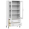 Librería Patas De Metal Oslo Madera Maciza Blanco 85x35x172,5cm Vidaxl