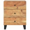 Mesita De Noche Madera Acacia Madera Contrachapada 50x33x62 Cm Vidaxl