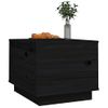 Mesa De Centro De Madera Maciza De Pino Negro 40x50x35 Cm Vidaxl