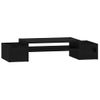 Soporte Para Monitor Madera Maciza De Pino Negro 70x27,5x15 Cm Vidaxl