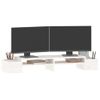 Soporte Para Monitor Madera Maciza Pino Blanco 100x27,5x15 Cm Vidaxl