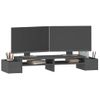 Soporte Para Monitor Madera Maciza De Pino Gris 100x27,5x15 Cm Vidaxl