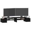 Soporte Para Monitor Madera Maciza De Pino Negro 100x27,5x15 Cm Vidaxl