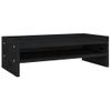 Soporte Para Monitor Madera Maciza De Pino Negro 50x24x16 Cm Vidaxl