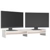 Soporte Para Monitor Madera Maciza De Pino Blanco 100x24x16 Cm Vidaxl