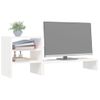 Soporte Para Monitor Madera Maciza De Pino Blanco 81x20x30 Cm Vidaxl