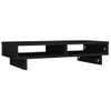 Soporte Para Monitor Madera Maciza De Pino Negro 60x27x14 Cm Vidaxl