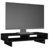 Soporte Para Monitor Madera Maciza De Pino Negro 60x27x14 Cm Vidaxl