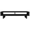 Soporte Para Monitor Madera Maciza De Pino Negro 60x27x14 Cm Vidaxl