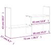 Soporte Para Monitor Madera Maciza Pino Blanco (39-72)x17x43 Cm Vidaxl