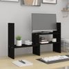 Soporte Para Monitor Madera Maciza Pino Negro (39-72)x17x43 Cm Vidaxl