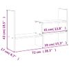 Soporte Para Monitor Madera Maciza Pino Negro (39-72)x17x43 Cm Vidaxl