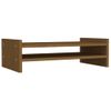 Soporte De Monitor Madera Maciza Pino Marrón Miel 50x27x15 Cm Vidaxl