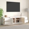 Mueble De Tv Madera Maciza De Pino Blanco 176x37x47,5 Cm Vidaxl