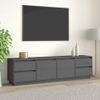 Mueble De Tv Madera Maciza De Pino Gris 176x37x47,5 Cm Vidaxl