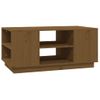 Mesa De Centro Madera Maciza De Pino Marrón Miel 90x49x40,5 Cm Vidaxl