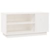 Mueble De Tv Madera Maciza De Pino Blanco 80x35x40,5 Cm Vidaxl