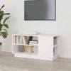 Mueble De Tv Madera Maciza De Pino Blanco 80x35x40,5 Cm Vidaxl