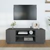 Mueble De Tv Madera Maciza De Pino Gris 110x35x40,5 Cm Vidaxl