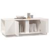 Mesa De Centro De Madera Maciza De Pino Blanco 110x50x40 Cm Vidaxl