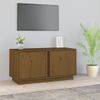 Mueble De Tv Madera Maciza De Pino Marrón Miel 80x35x40,5 Cm Vidaxl