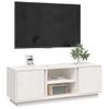 Mueble De Tv Madera Maciza De Pino Blanco 110x35x40,5 Cm Vidaxl