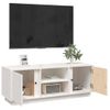 Mueble De Tv Madera Maciza De Pino Blanco 110x35x40,5 Cm Vidaxl