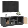 Mueble De Tv Madera Maciza De Pino Gris 110x35x40,5 Cm Vidaxl