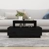 Mesa De Centro Madera Maciza De Pino Negro 80x55x40,5 Cm Vidaxl