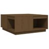 Mesa De Centro Madera Maciza De Pino Marrón Miel 80x81x36,5 Cm Vidaxl